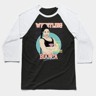 Artwork Bianca Belair Wrestling Aesthetic  // Just Say No To Drugs Baseball T-Shirt